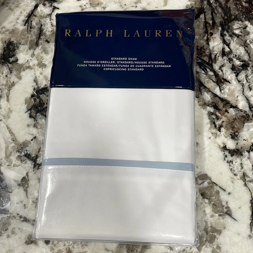 Ralph Lauren Palmer standard sham oxfd blue - Picture 2 of 4